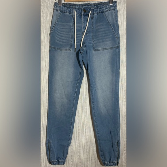 Grace & Lace Light Blue Denim Pants size 2 - Picture 1 of 5